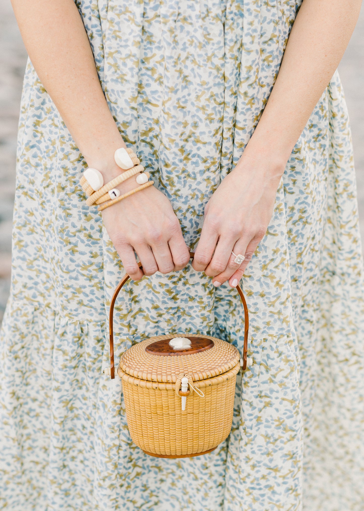 Custom Handwoven Friendship Purse Traditional Nantucket lighship basket